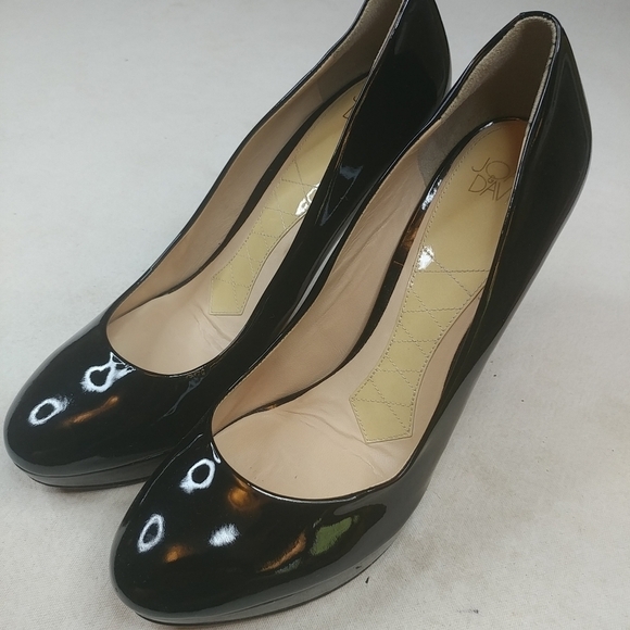 Joan & David Women 's black patent leather high he - Picture 1 of 8